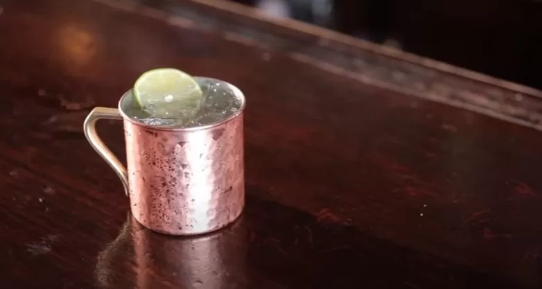 moscow mule cocktail in a table