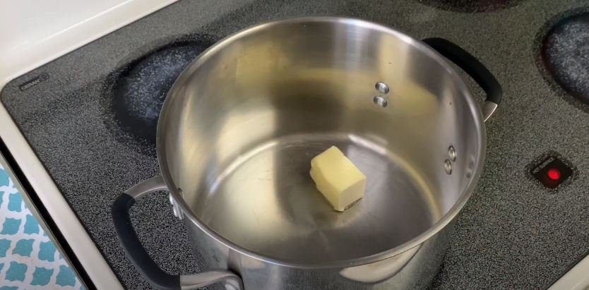 melting the butter in big pan