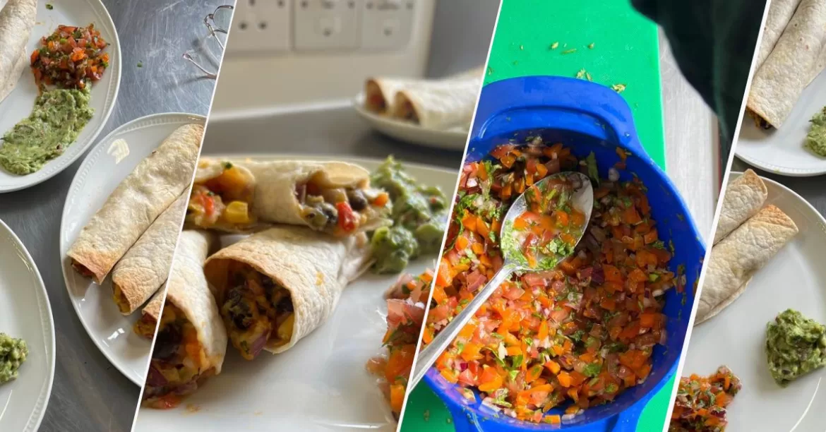 Black Bean and Sweet Potato Flautas collage