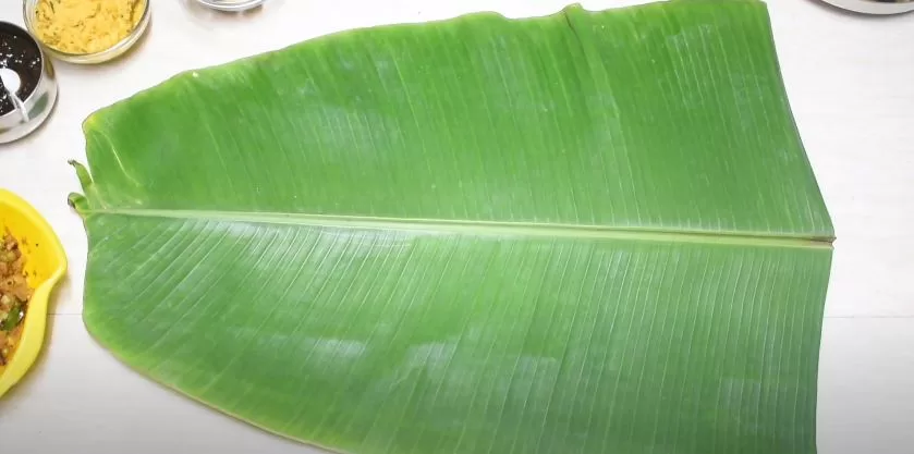 banana leaf ready for sadhya