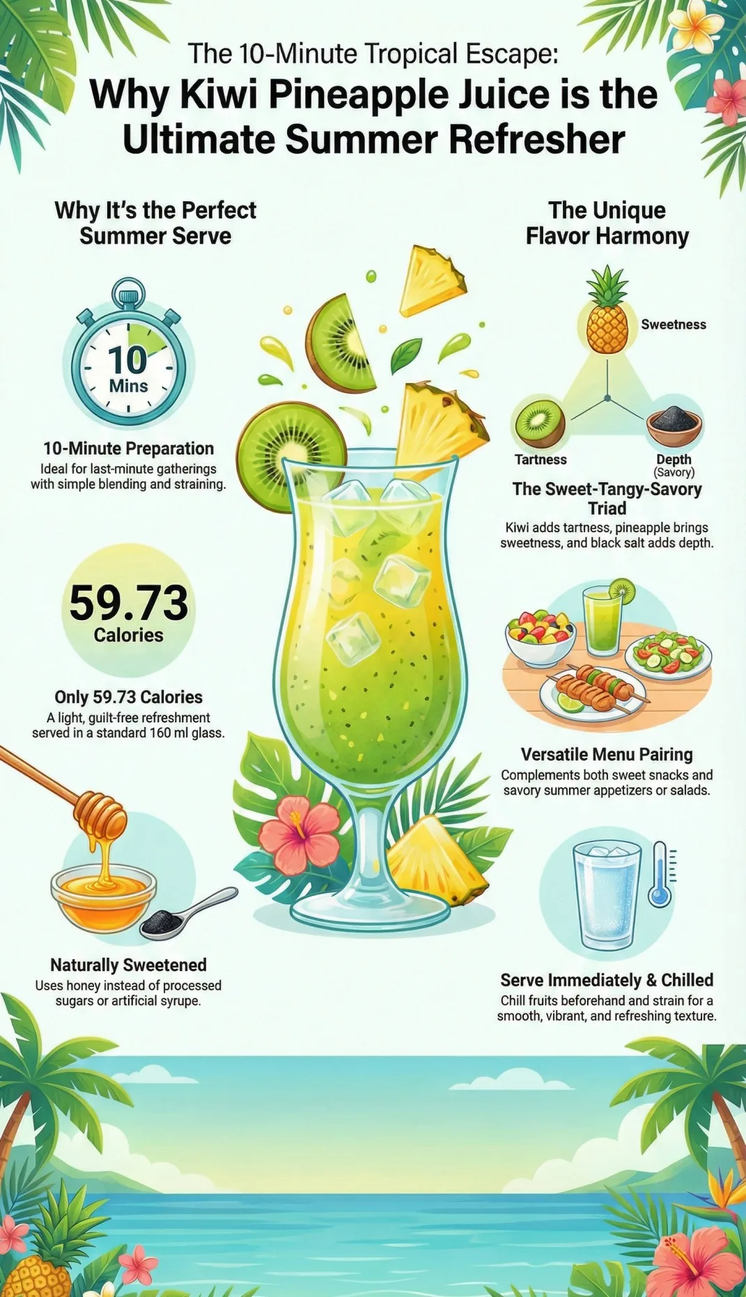 Kiwi-Pineapple-Juice-Refreshment-Infographic