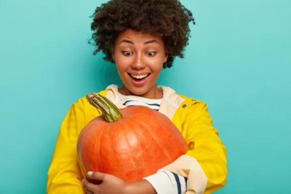 lady-looking-anxiously-on-pumpkin