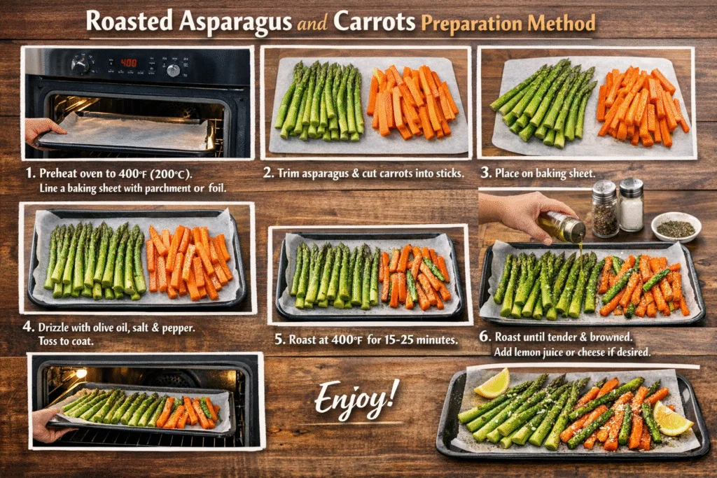 Roasted-asparagus-and-carrots-preparation-guide